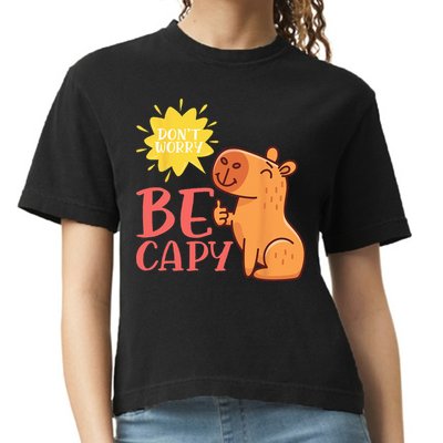 Dont Worry Be Capy Capybaras Rodent Animal Capybara Comfort Colors Boxy T-Shirt