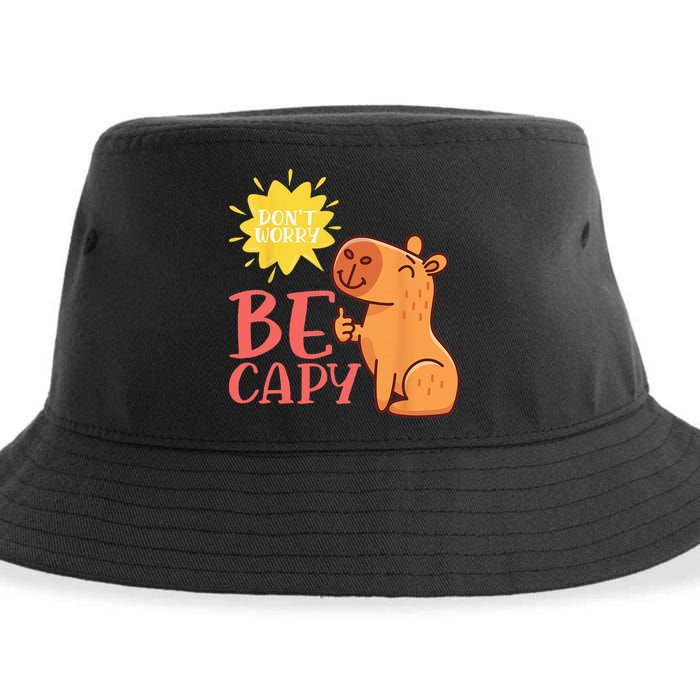 Dont Worry Be Capy Capybaras Rodent Animal Capybara Sustainable Bucket Hat