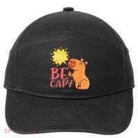 Dont Worry Be Capy Capybaras Rodent Animal Capybara 7-Panel Snapback Hat