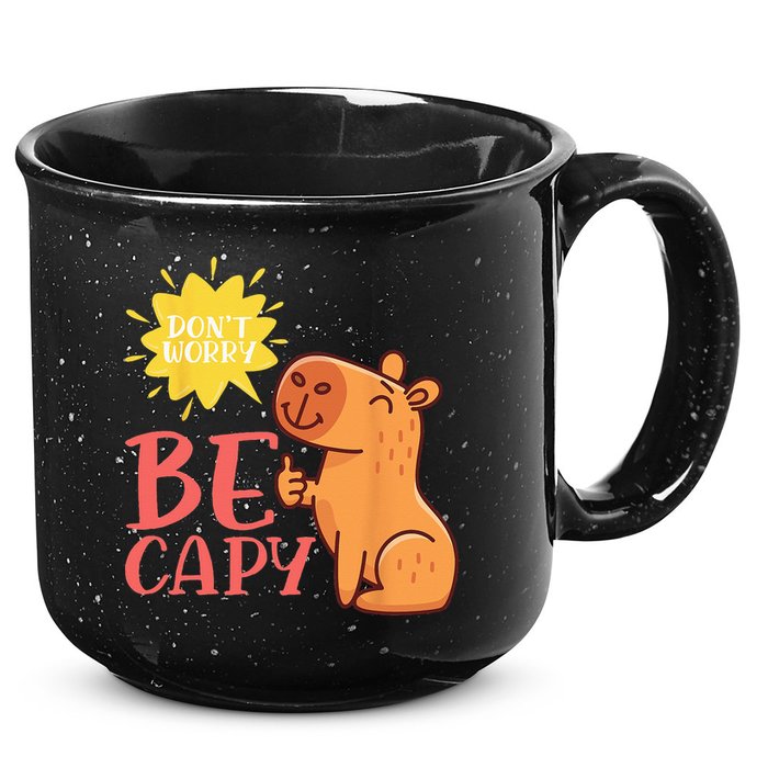 Dont Worry Be Capy Capybaras Rodent Animal Capybara 15oz Campfire Ceramic Mug