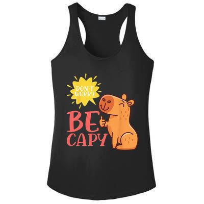 Dont Worry Be Capy Capybaras Rodent Animal Capybara Ladies PosiCharge Competitor Racerback Tank