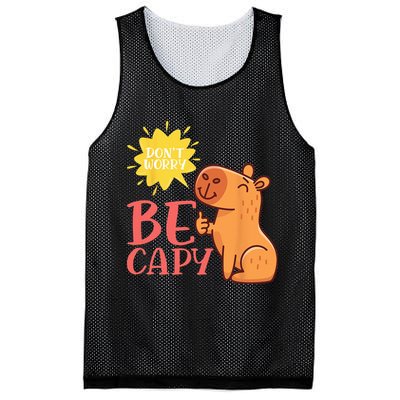 Dont Worry Be Capy Capybaras Rodent Animal Capybara Mesh Reversible Basketball Jersey Tank