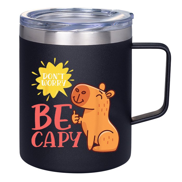 Dont Worry Be Capy Capybaras Rodent Animal Capybara 12oz Stainless Steel Coffee Mug