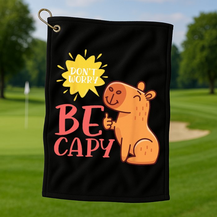 Dont Worry Be Capy Capybaras Rodent Animal Capybara Golf Towel