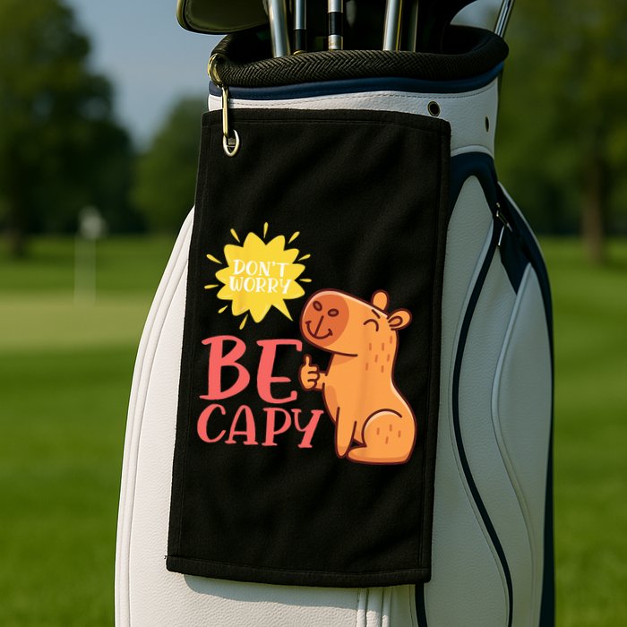 Dont Worry Be Capy Capybaras Rodent Animal Capybara Golf Towel