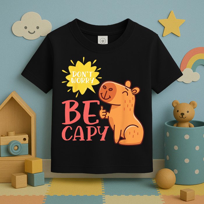 Dont Worry Be Capy Capybaras Rodent Animal Capybara Toddler T-Shirt