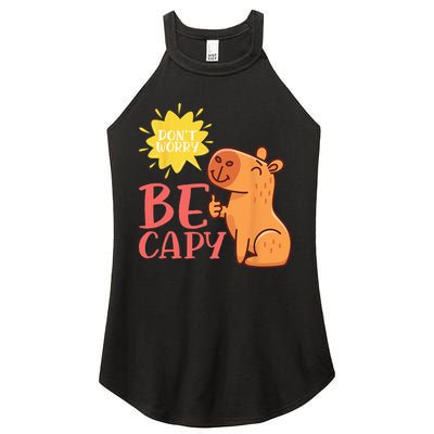 Dont Worry Be Capy Capybaras Rodent Animal Capybara Women's Perfect Tri Rocker Tank