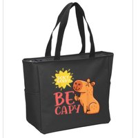 Dont Worry Be Capy Capybaras Rodent Animal Capybara Zip Tote Bag