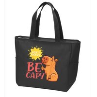 Dont Worry Be Capy Capybaras Rodent Animal Capybara Zip Tote Bag