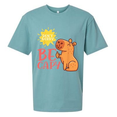 Dont Worry Be Capy Capybaras Rodent Animal Capybara Sueded Cloud Jersey T-Shirt