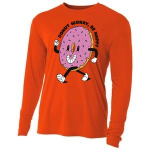 Donut Worry Be Happy Positive Cooling Performance Long Sleeve Crew