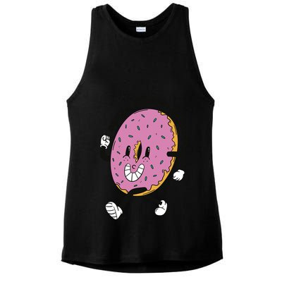 Donut Worry Be Happy Positive Ladies PosiCharge Tri-Blend Wicking Tank