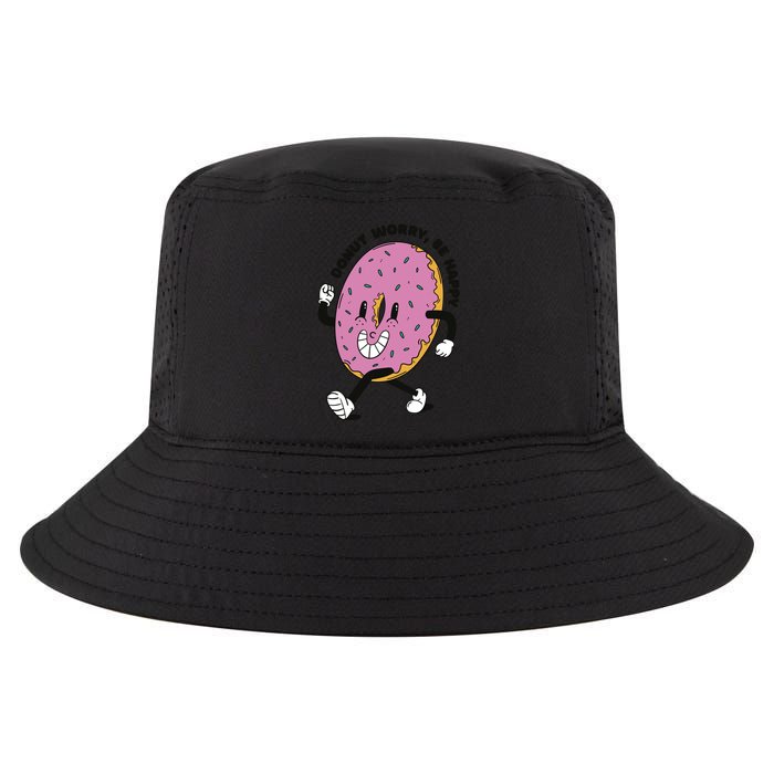 Donut Worry Be Happy Positive Cool Comfort Performance Bucket Hat