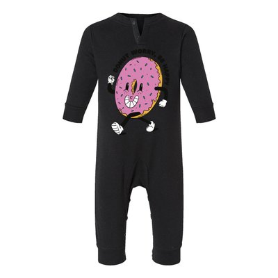 Donut Worry Be Happy Positive Infant Fleece One Piece