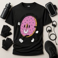 Donut Worry Be Happy Positive Cooling Performance Crew T-Shirt