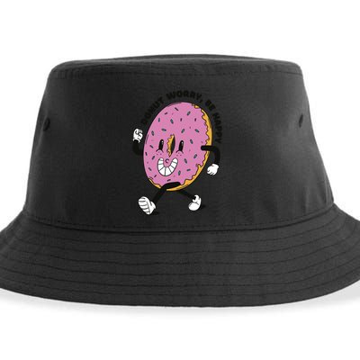 Donut Worry Be Happy Positive Sustainable Bucket Hat