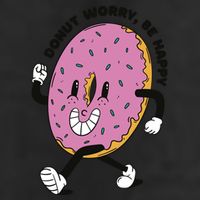 Donut Worry Be Happy Positive Adult Drive Performance Visor