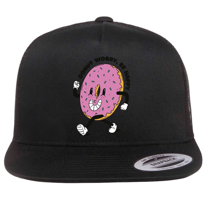 Donut Worry Be Happy Positive Flatbill Hat