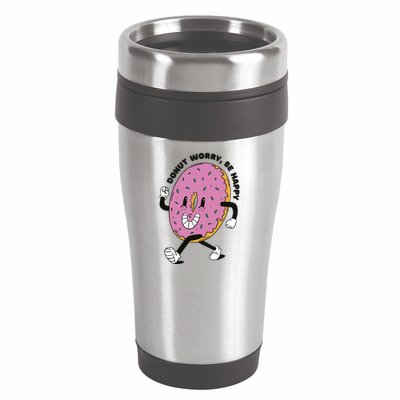 Donut Worry Be Happy Positive 16oz Travel Tumbler