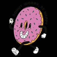 Donut Worry Be Happy Positive Poster
