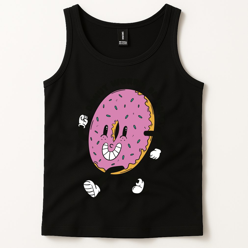 Donut Worry Be Happy Positive Tank Top