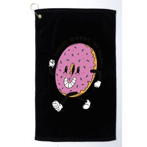 Donut Worry Be Happy Positive Platinum Collection Golf Towel