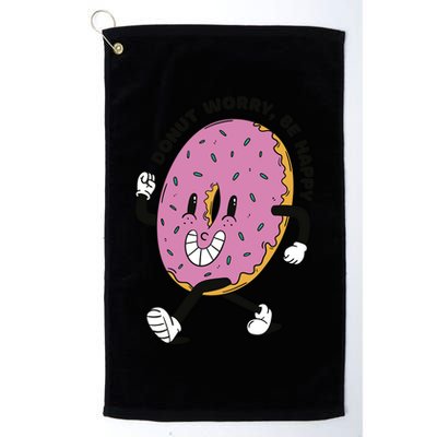 Donut Worry Be Happy Positive Golf Towel