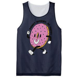 Donut Worry Be Happy Positive Mesh Reversible Basketball Jersey Tank