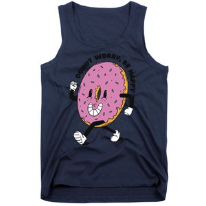 Donut Worry Be Happy Positive Tank Top