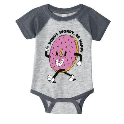 Donut Worry Be Happy Positive Infant Baby Jersey Bodysuit