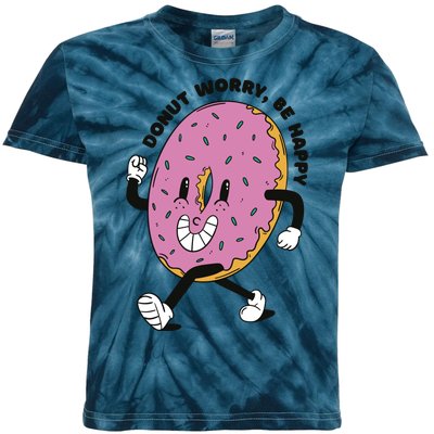 Donut Worry Be Happy Positive Kids Tie-Dye T-Shirt