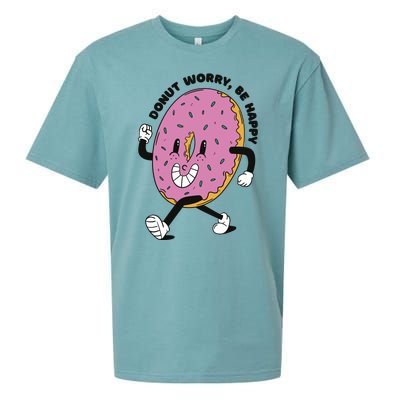 Donut Worry Be Happy Positive Sueded Cloud Jersey T-Shirt