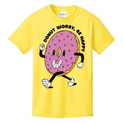 Donut Worry Be Happy Positive Kids T-Shirt