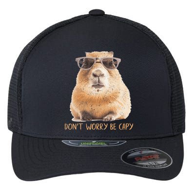 Dont Worry Be Capy Capybara Flexfit Unipanel Trucker Cap