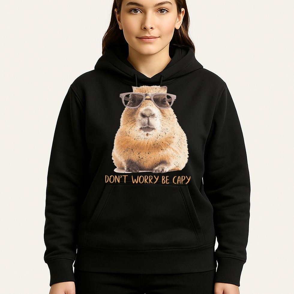 Dont Worry Be Capy Capybara Hoodie