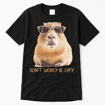 Dont Worry Be Capy Capybara Tall T-Shirt