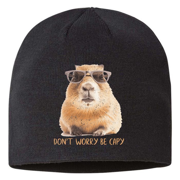 Dont Worry Be Capy Capybara Sustainable Beanie