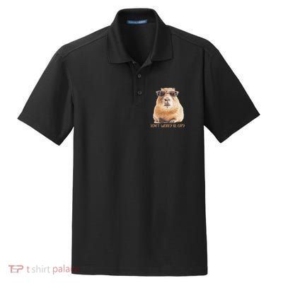 Dont Worry Be Capy Capybara Dry Zone Grid Polo