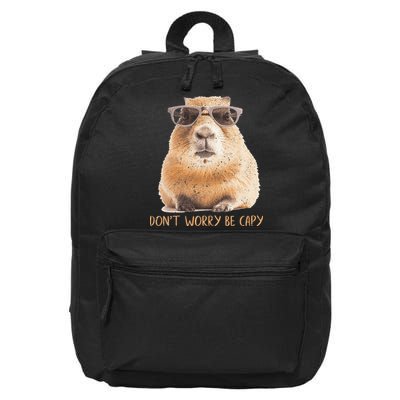 Dont Worry Be Capy Capybara 16 in Basic Backpack