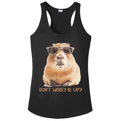 Dont Worry Be Capy Capybara Ladies PosiCharge Competitor Racerback Tank