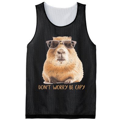 Dont Worry Be Capy Capybara Mesh Reversible Basketball Jersey Tank