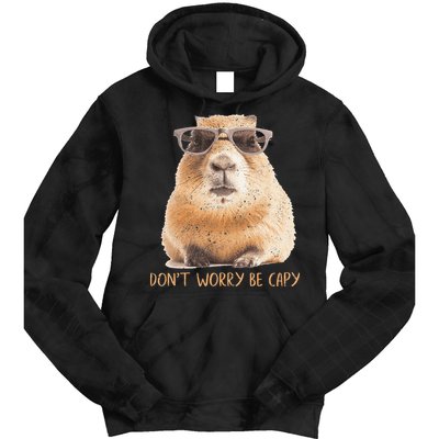 Dont Worry Be Capy Capybara Tie Dye Hoodie