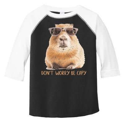 Dont Worry Be Capy Capybara Toddler Fine Jersey T-Shirt