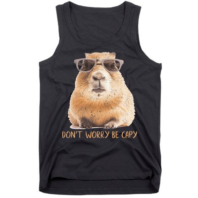 Dont Worry Be Capy Capybara Tank Top