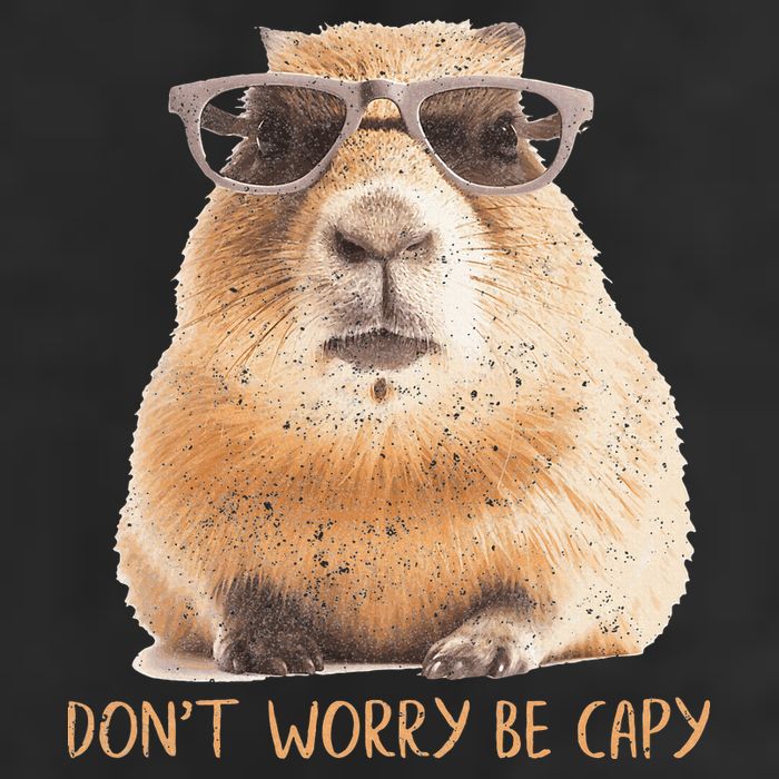 Dont Worry Be Capy Capybara Golf Towel