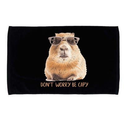 Dont Worry Be Capy Capybara Microfiber Hand Towel