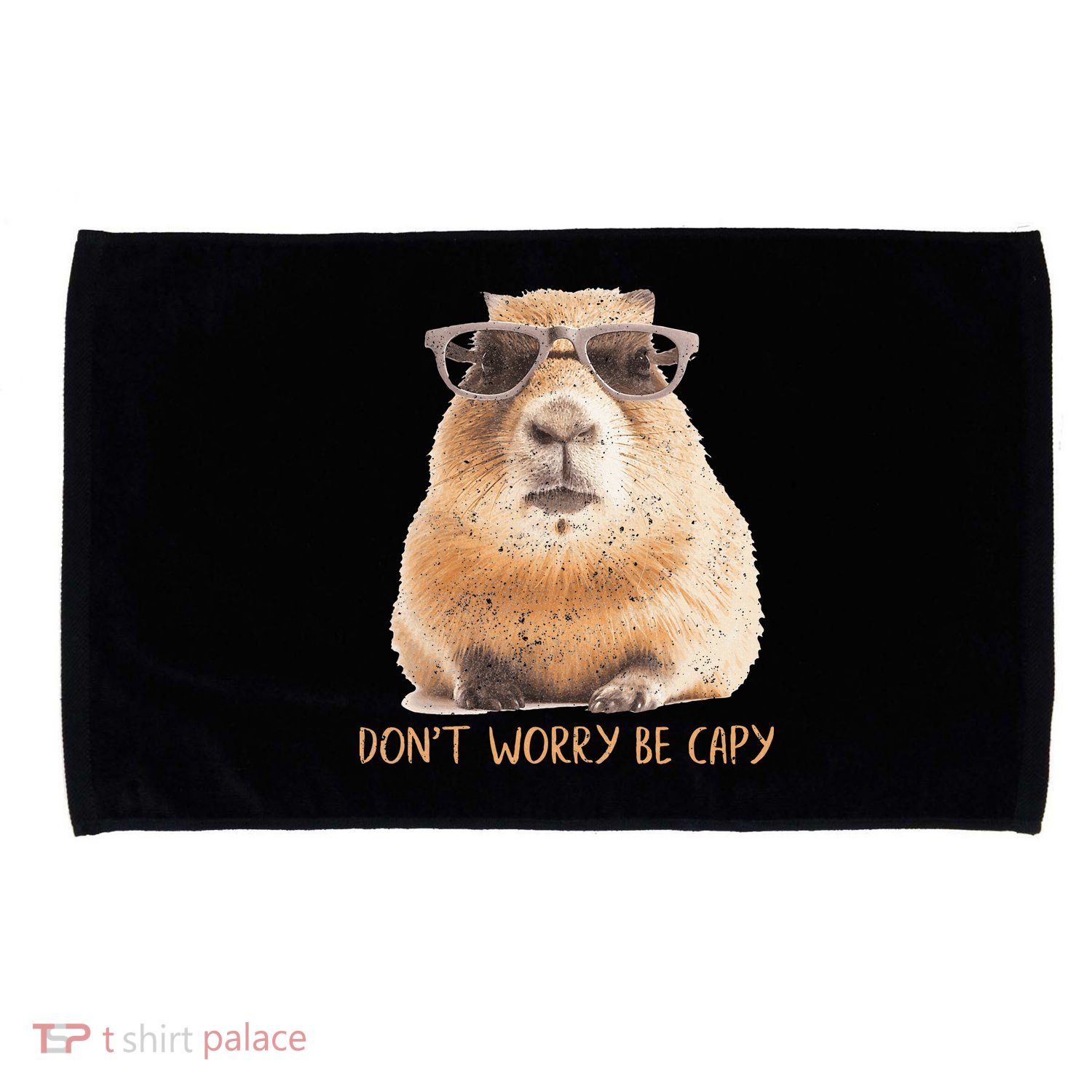 Dont Worry Be Capy Capybara Microfiber Hand Towel