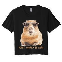 Dont Worry Be Capy Capybara Crop Top