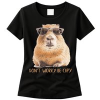 Dont Worry Be Capy Capybara Womens T-Shirt
