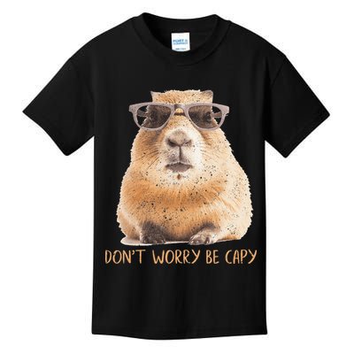 Dont Worry Be Capy Capybara Kids T-Shirt